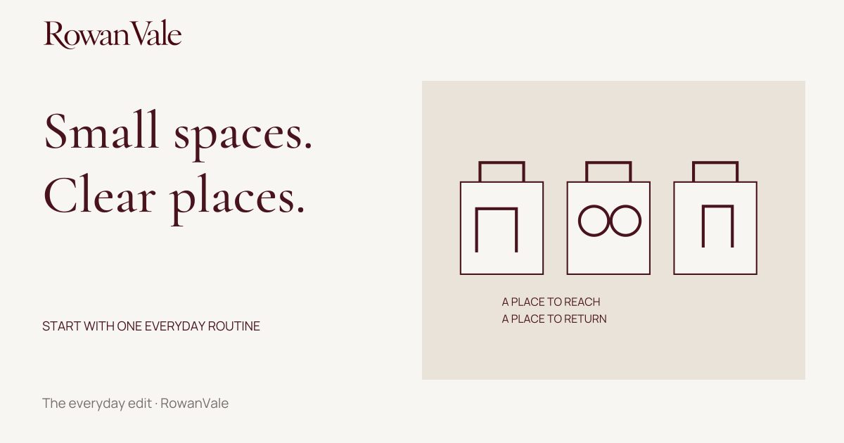 Illustrated storage zones for bedside essentials, glasses and small daily items